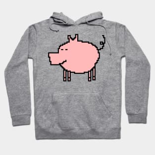 Pixelart Pink Pig Hoodie